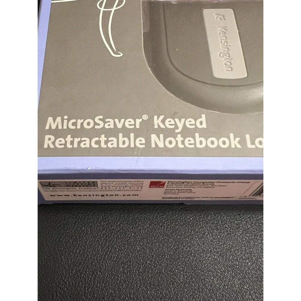 Kensington MicroSaver Keyed Laptop Notebook Lock 4ft Retractable Steel Cable New